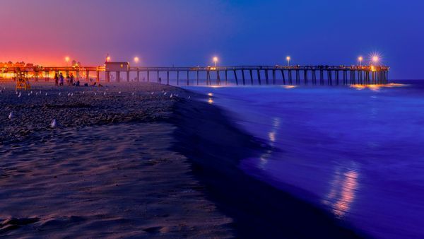 Ocean City Md Pier At Night